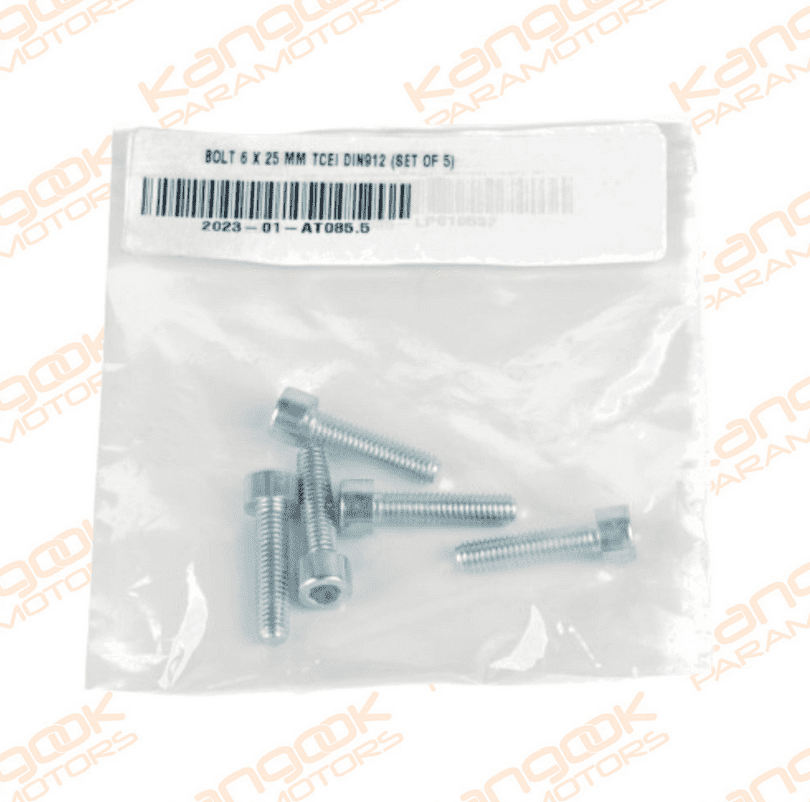 AT085 | Bolt 6 x 25 mm Tcei DIN912 (Set of 5) - Image 3