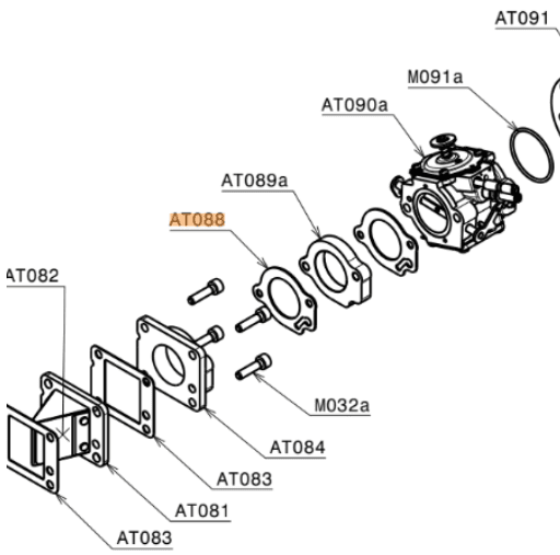 AT088 | Carburetor gasket for WG8 carburetor - Image 2