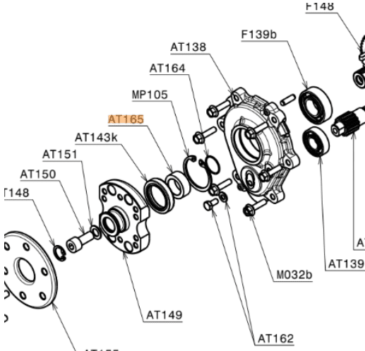 AT165 | Bearing Spacer with O-Ring - Image 2