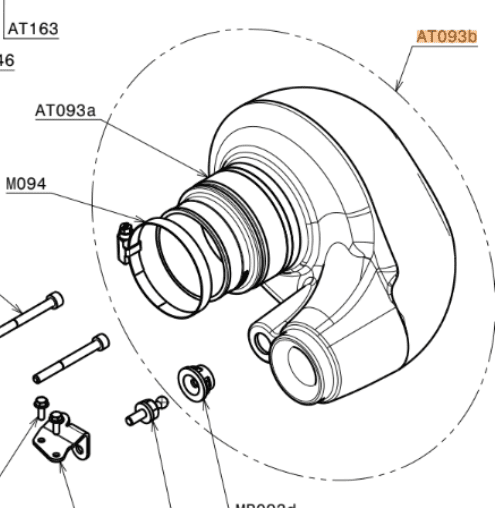 AT093b | Air-box silencer complete for WB carburetor - Image 2