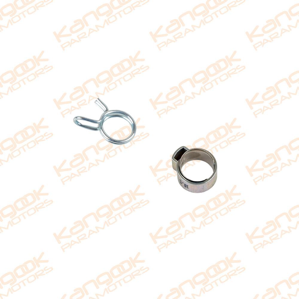M096 | Fixing clamp Ø 10,5 mm and Double wire spring hose clump 10,4/11 mm (Set of 5)