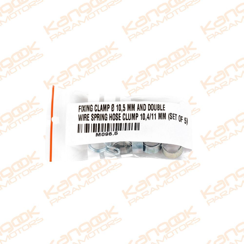 M096 | Fixing clamp Ø 10,5 mm and Double wire spring hose clump 10,4/11 mm (Set of 5) - Image 2