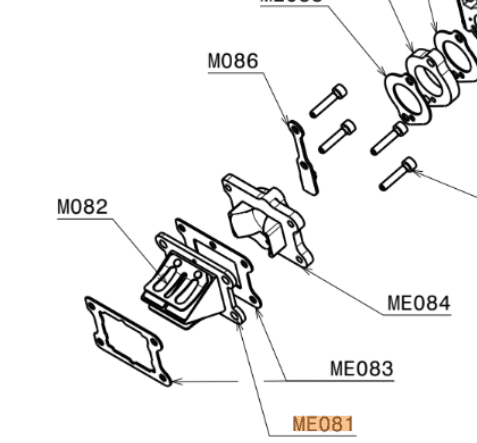 ME081 | Reed Valve Complete with Gaskets | Moster 185 - Image 3