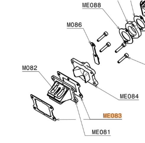 ME083 | Reed valve gaskets Carter side and Carburetor side (Set of 2) - Image 3