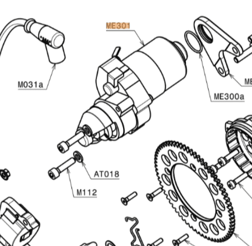 ME301 | Electric Starter, 14 Teeth Customized Vittorazi | Moster 185 - Image 3