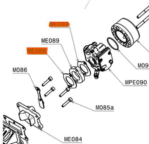 ME088 | Carburetor gasket (Internal pulse circuit) (Set of 4) - Image 5