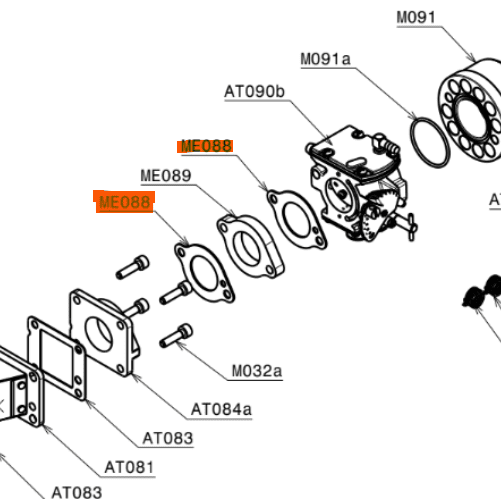 ME088 | Carburetor gasket (Internal pulse circuit) (Set of 4) - Image 6