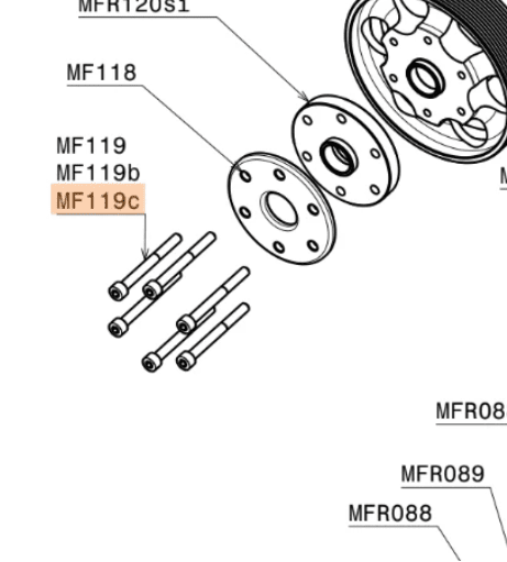MF119c | Titanium bolt 6 x 60 mm Tcei DIN 912 (Set of 6) - Image 2