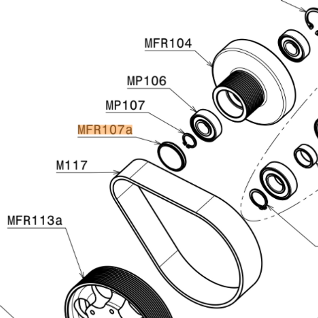 MFR107a | Drum/Pinion cap, Factory-R (Set of 2) - Image 2
