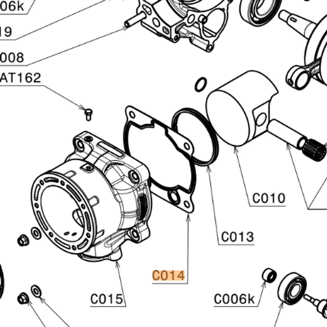 C014 | Cylinder gasket 0,5 mm (Set of 2) - Image 2
