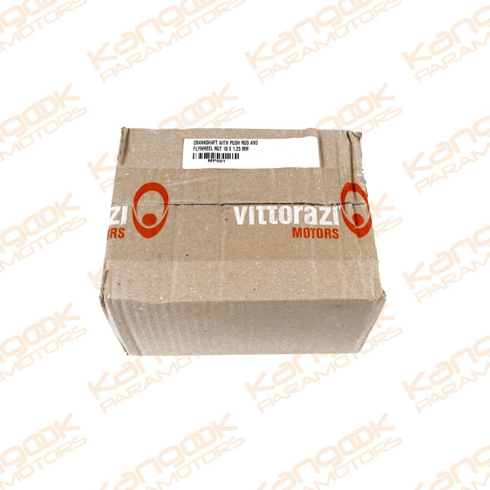 MP001 Crankshaft with push rod and Flywheel Nut 10 x 1.25 mm | Moster 185 - Image 3